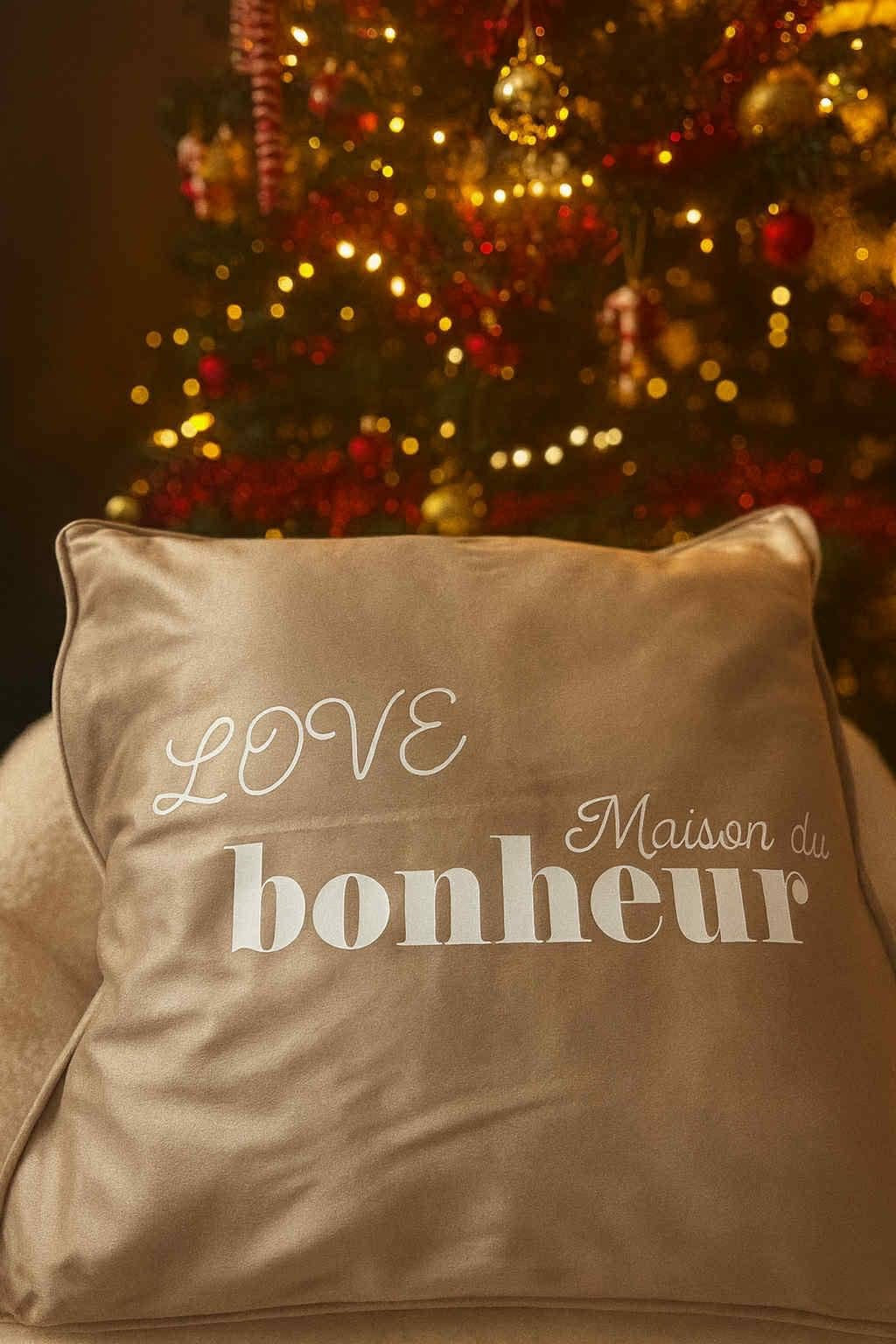 Coussin maison du bonheur