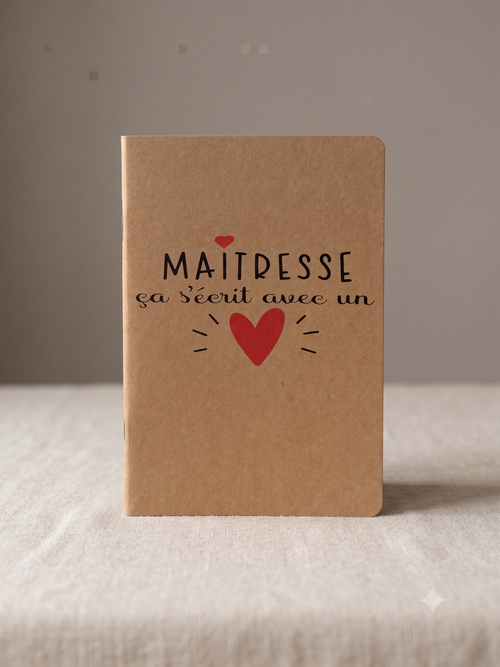 Cahier cartonné Maîtresse