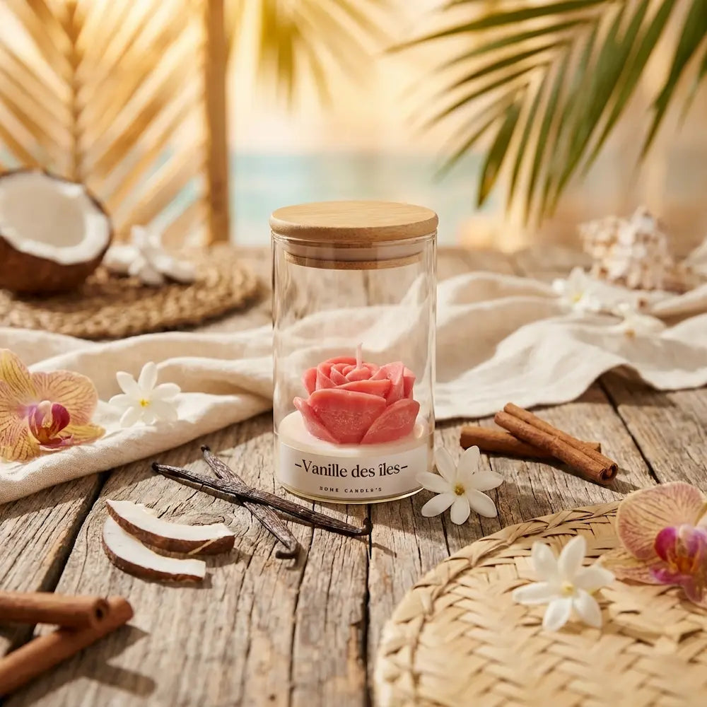 Bougie rose parfumé