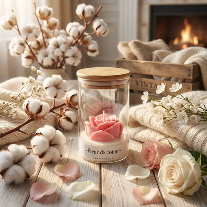 Bougie rose parfumé